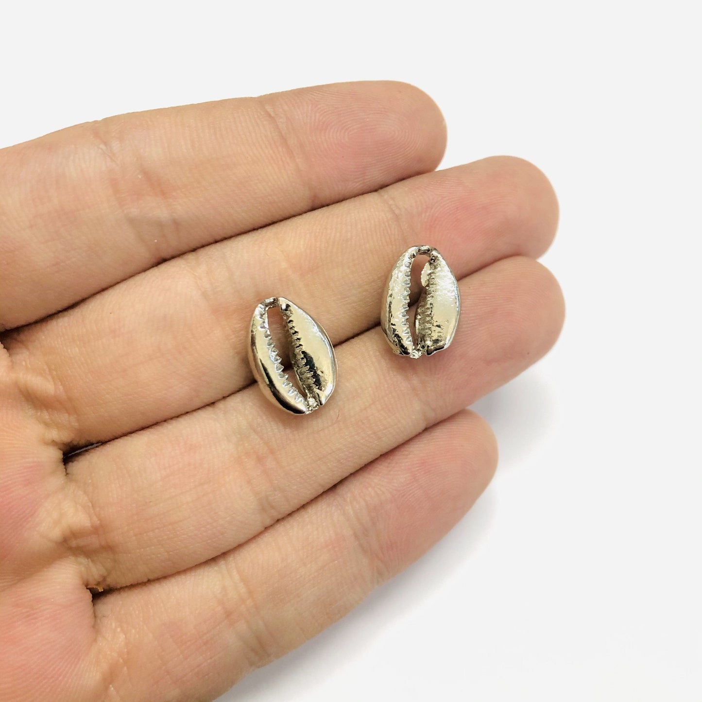 Rodyum Kaplama 10x13mm Deniz Kabuğu