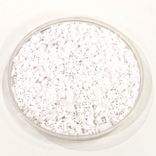 Miyuki Boncuk, Miyuki Quarter Tila QTL-0402 White Opaque