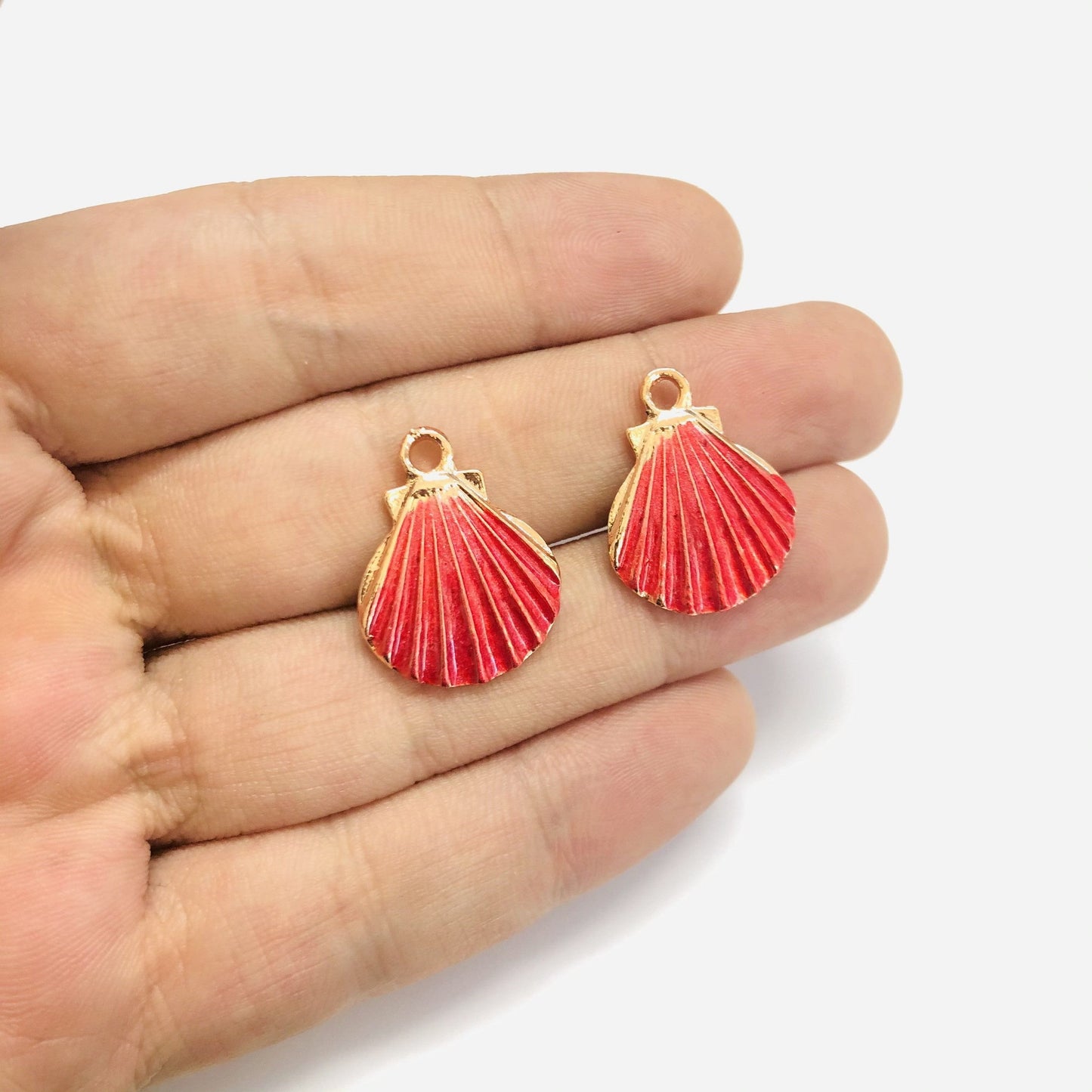 Rose Gold Plated Shell - Pearlescent, Red