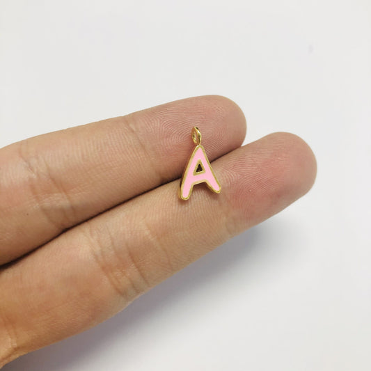 Altın Kaplama Mineli Harf Sallantı Aparatı - Pembe