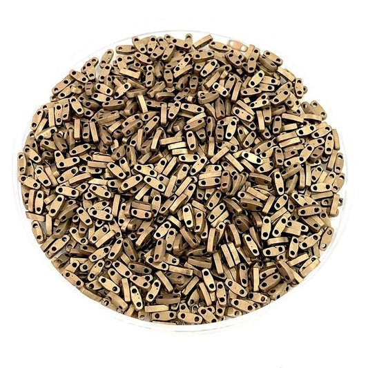 Miyuki Beads, Miyuki Quarter Tila QTL-2006 Matted Metallic Dark Bronze