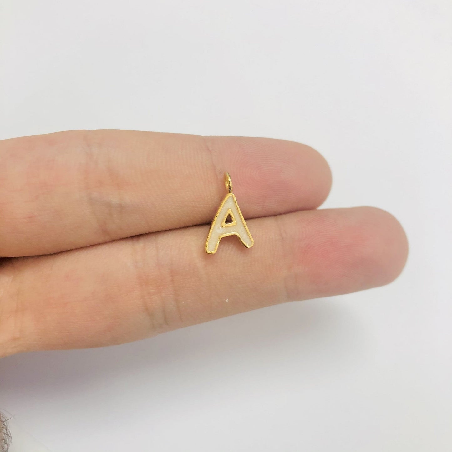 Gold Plated Enamel Letter Hanging Apparatus - Pearlescent