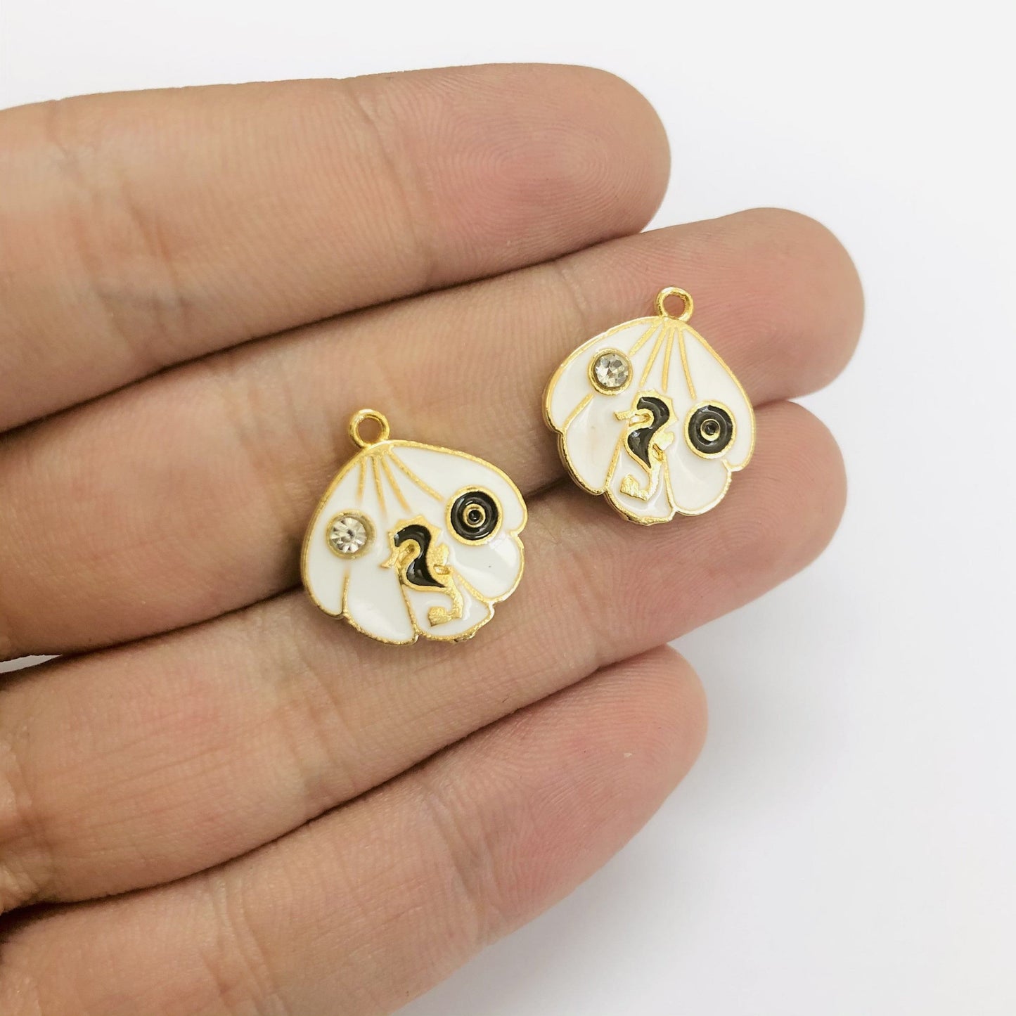 Altın Kaplama Mineli Deniz Atı İstiridye Sallantı Aparatı - Siyah