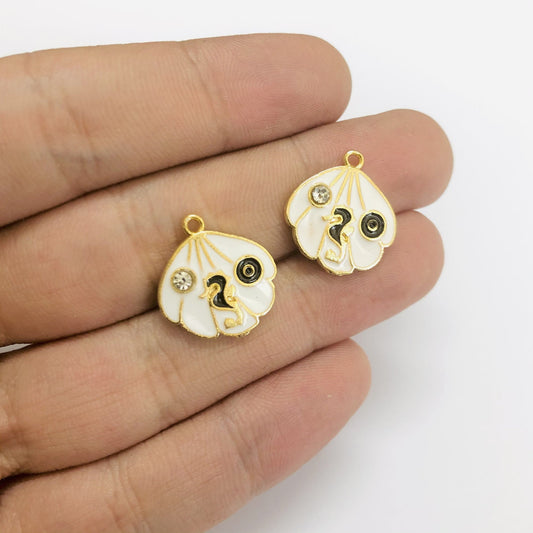 Altın Kaplama Mineli Deniz Atı İstiridye Sallantı Aparatı - Siyah