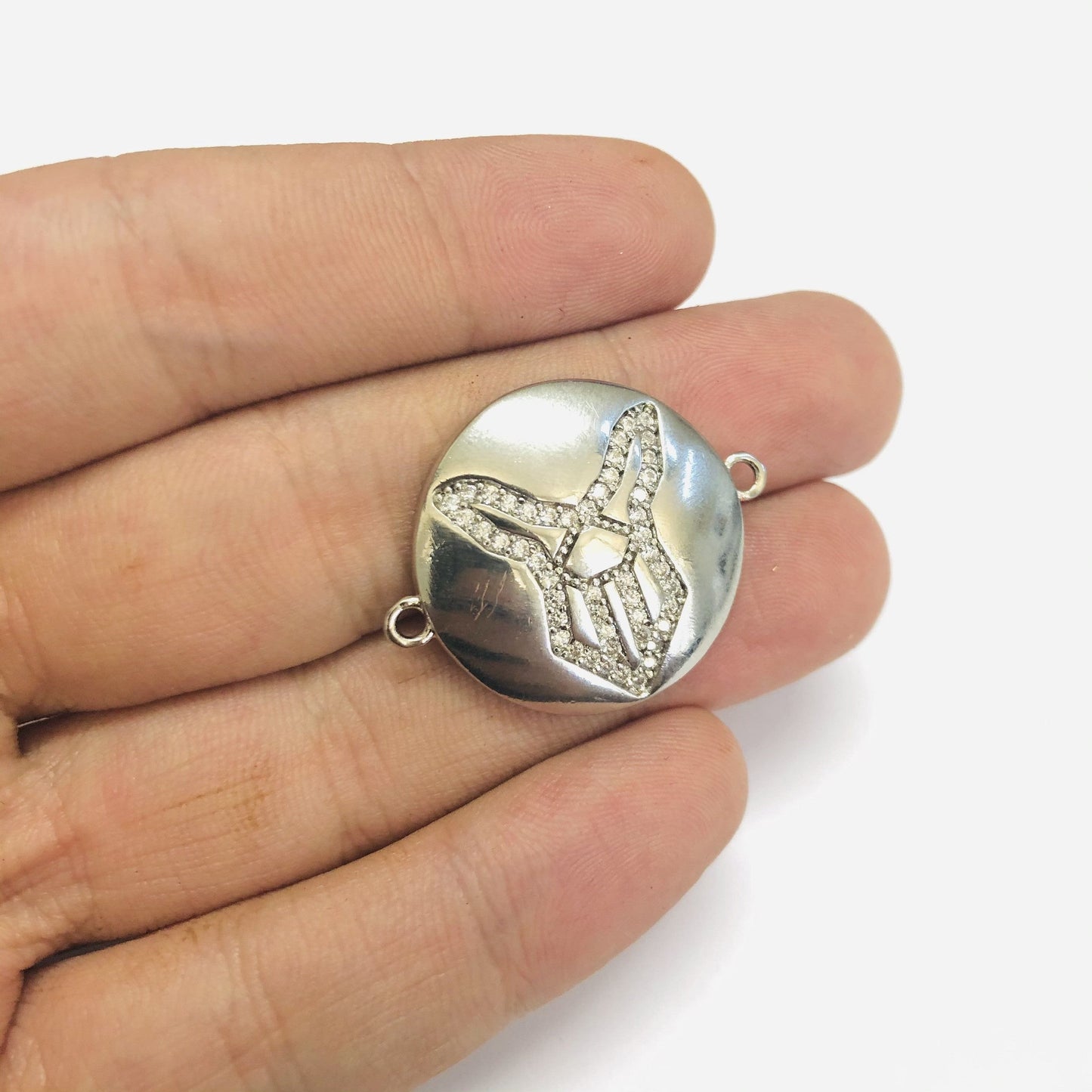 Pirinç Rodyum Kaplama Zirkon Taşlı Burç Sembollü Bileklik Aparatı