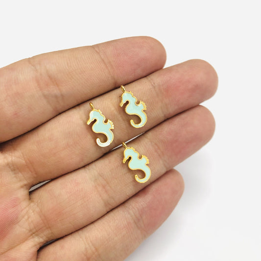 Altın Kaplama Mineli Deniz Atı Sallantı Aparatı - Mint