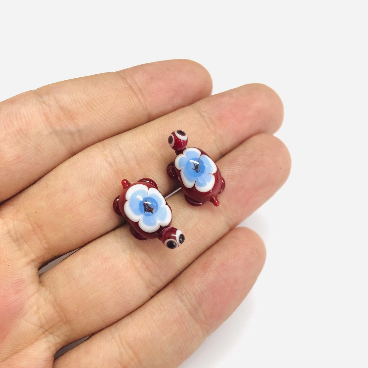 Murano Glass Turtle, Red