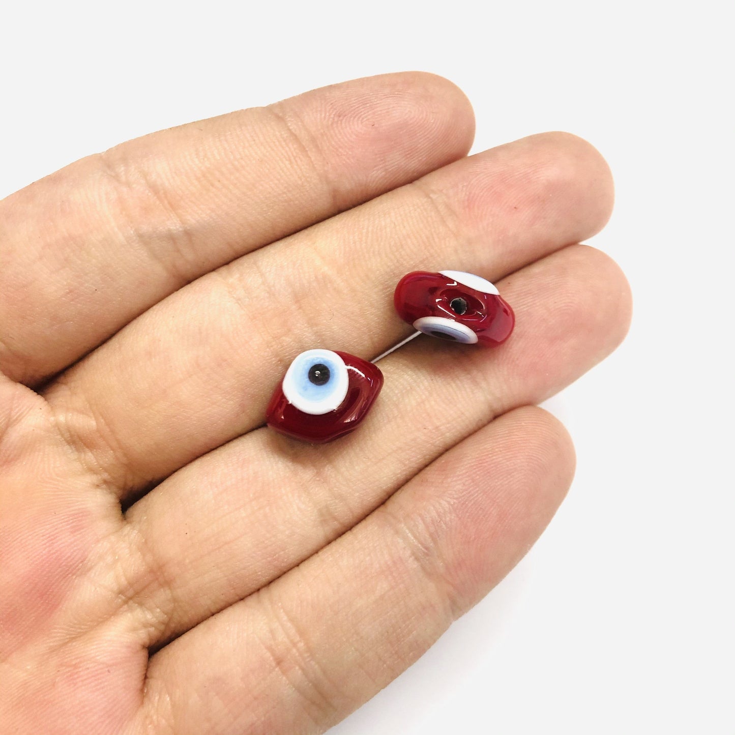 Murano Cam Nazar Göz - Bordo