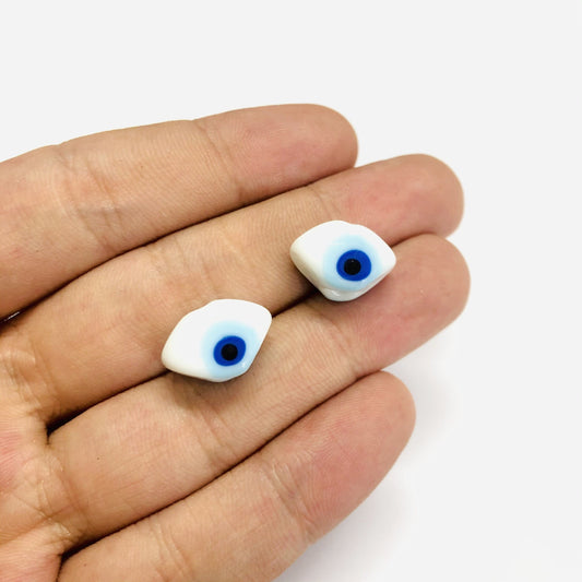 Murano Cam Nazar Göz - Beyaz