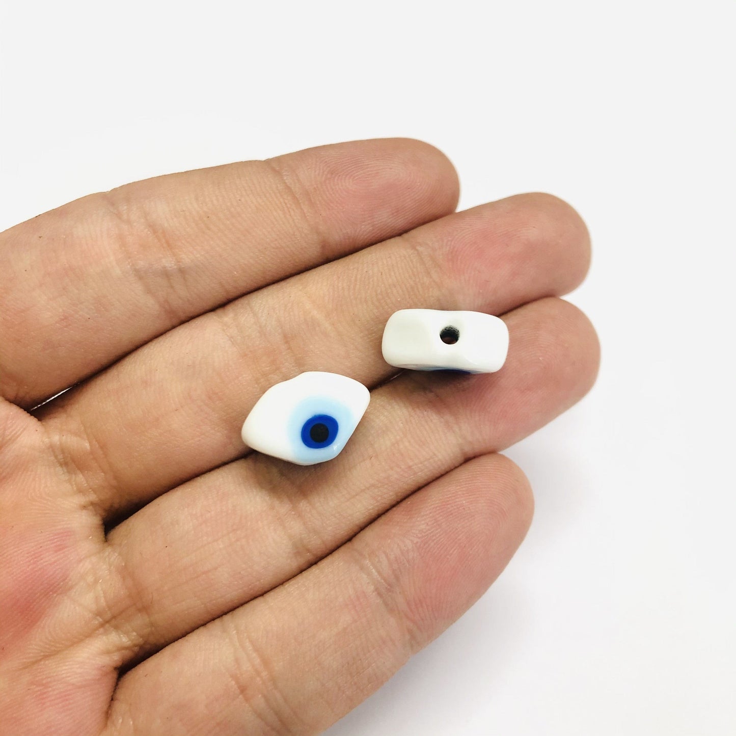 Murano Cam Nazar Göz - Beyaz