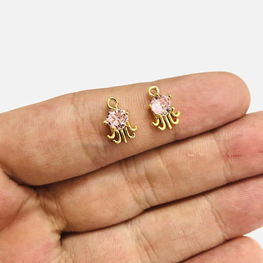 Pirinç Altın Kaplama Swarovski Taşlı Deniz Anası Sallantı Aparatı