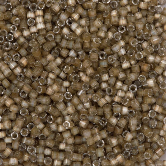 Miyuki Boncuk, Miyuki Delica 11/0 DB0671 Silver Lined Variegated Taupe