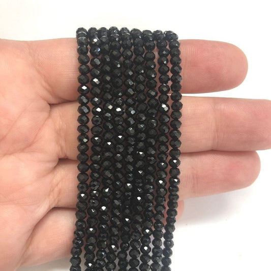 Kristal Boncuk, Çin Kristali-3mm-3 Siyah