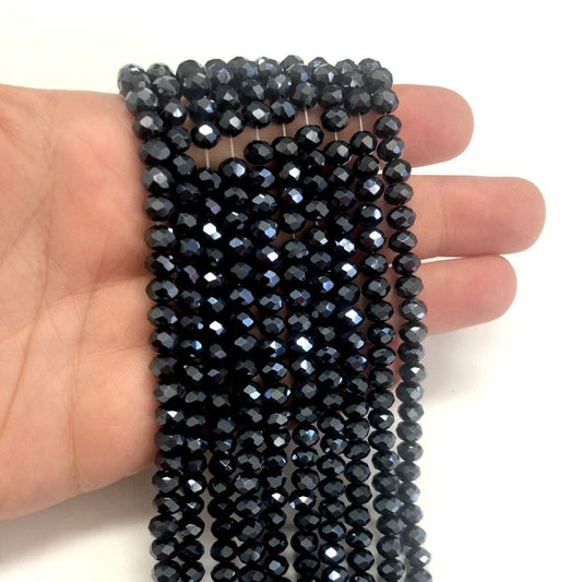 Chinese Crystal 6mm - 3 Anthracite - Smoked