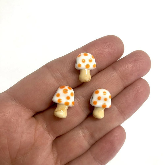 Murano Glass Mushroom Orange