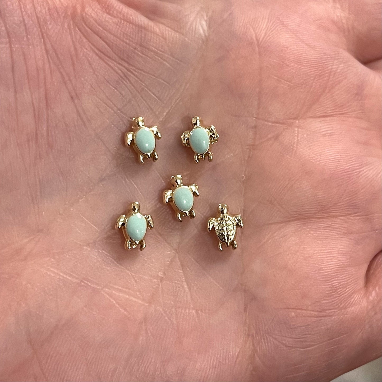 Altın Kaplama Mineli Kaplumbağa Ara Aparat - Mint