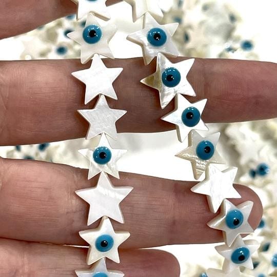 Evil Eye Beaded Mother of Pearl - Star