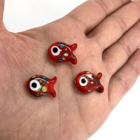 Murano Glass Fish Red