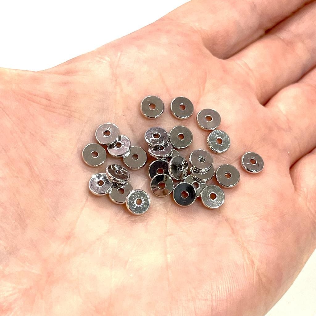 Rodyum Kaplama 6x1mm Rondel Ara Aparat-2