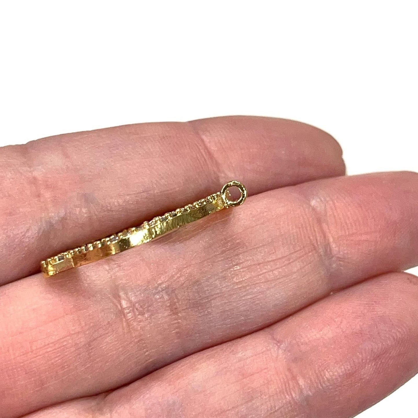 Gold Plated Zircon Stone Evil Eye Fish Pendant