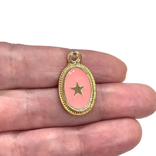 Altın Kaplama Mineli Yıldız Figürlü Kolye Ucu - Yavruağzı