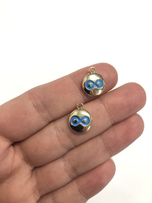 Pirinç Altın Kaplama Mineli Sonsuzluk Sallantı Aparatı - Mavi