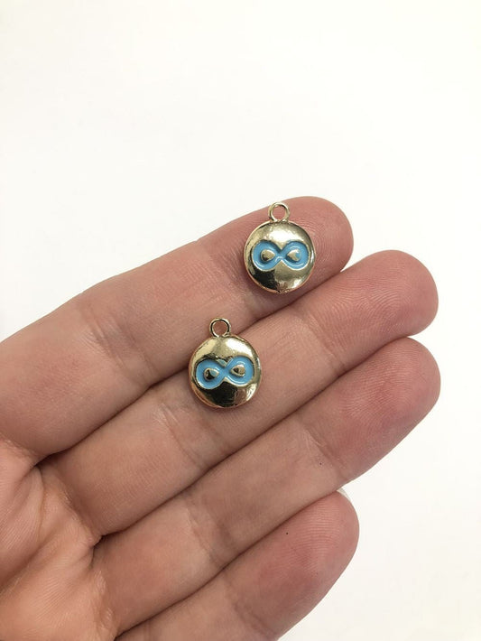 Pirinç Altın Kaplama Mineli Sonsuzluk Sallantı Aparatı - Turkuaz