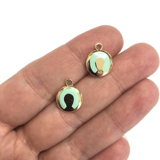 Pirinç Altın Kaplama Mineli Nal Sallantı Aparatı - Mint