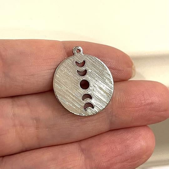 Rodyum Kaplama Kolye Ucu Ay Dönümü Model - 1 (Küçük)