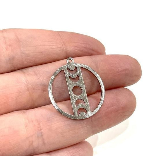 Rodyum Kaplama Kolye Ucu Ay Dönümü Model - 3