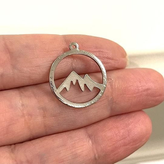 Rodyum Kaplama Kolye Ucu Dağ Modeli 1