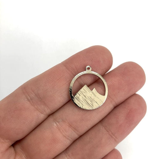 Rodyum Kaplama Kolye Ucu Dağ Modeli -2