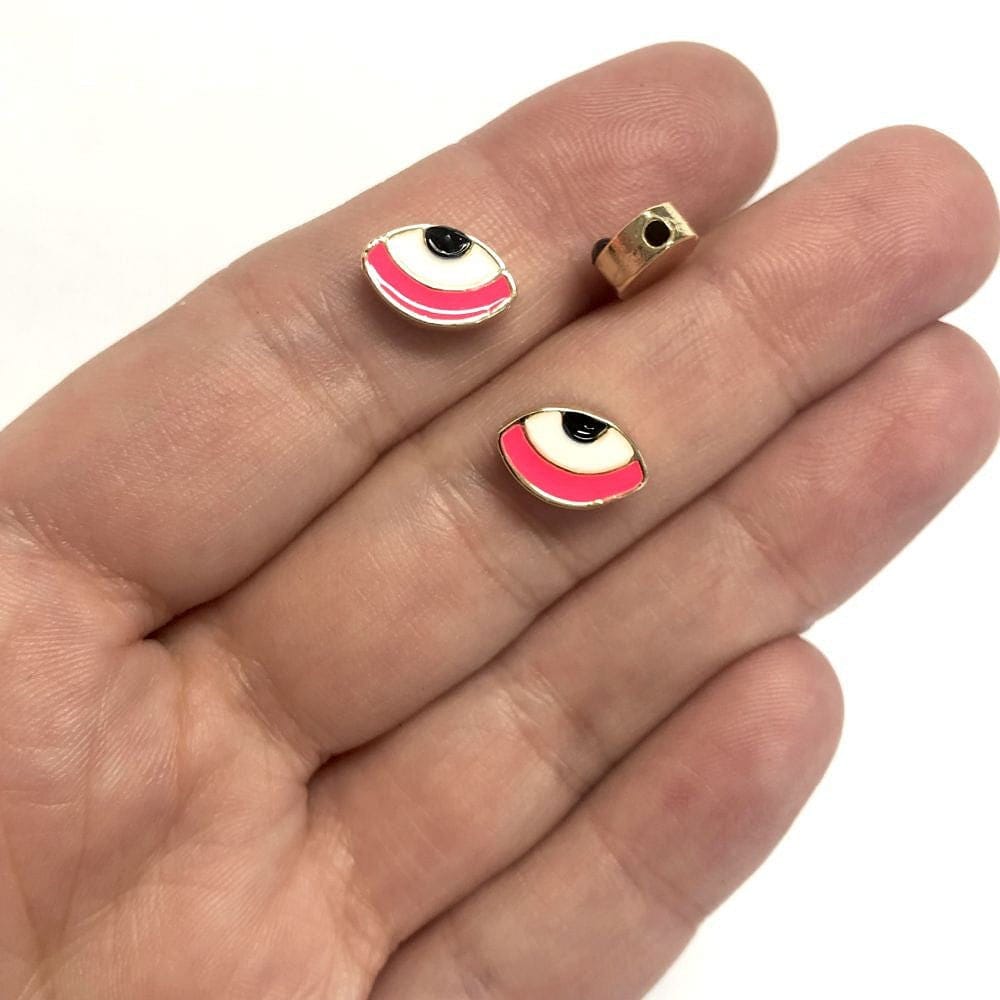 Altın Kaplama Mineli Tek Taraflı Göz Ara Aparat - Neon Pembe