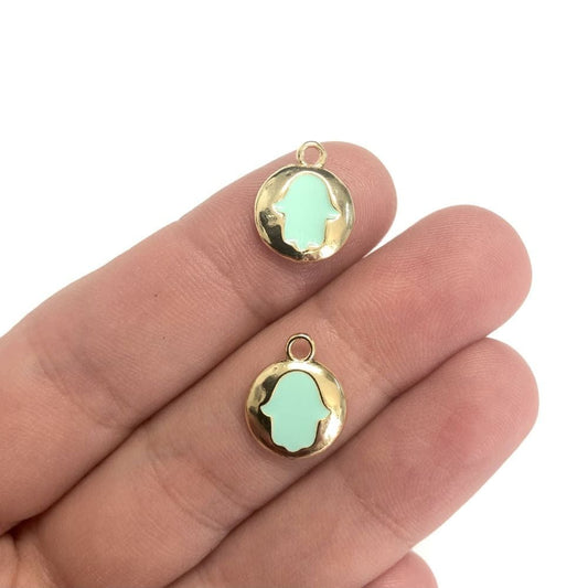 Pirinç Altın Kaplama Mineli Fatma Ana Eli Sallantı Aparatı - Mint