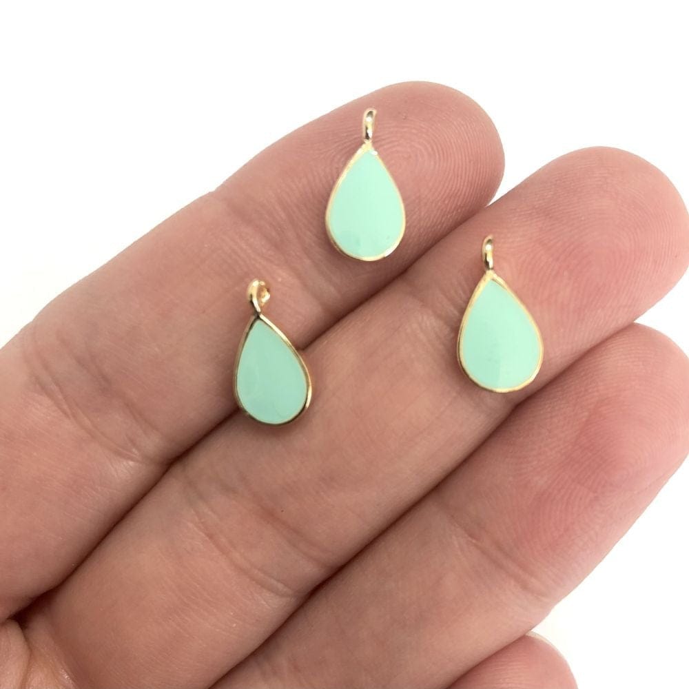 Gold Plated Enamel Drip Shaking Apparatus - Mint