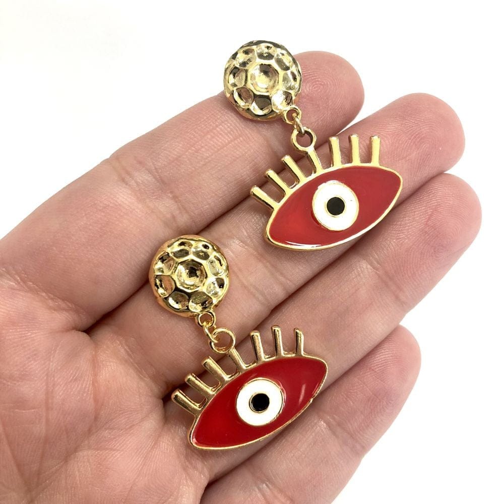 Pirinç Üzeri Altın Kaplama Yuvarlak Küpe Apartı