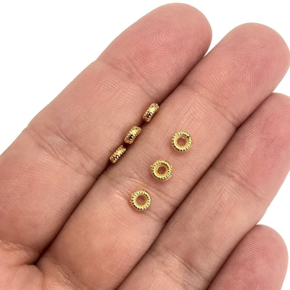 Altın Kaplama 5x1mm Simit Rondel Ara Aparat