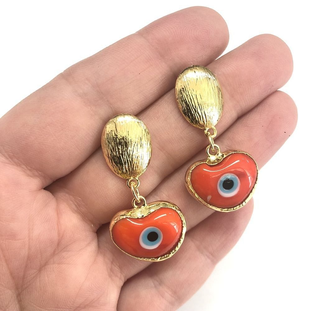 Pirinç Üzeri Altın Kaplama Elips Küpe Apartı - 4