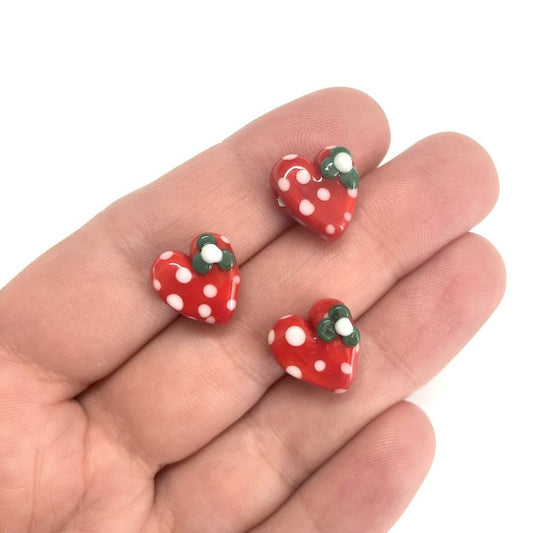 Murano Glass Polka Dot Heart