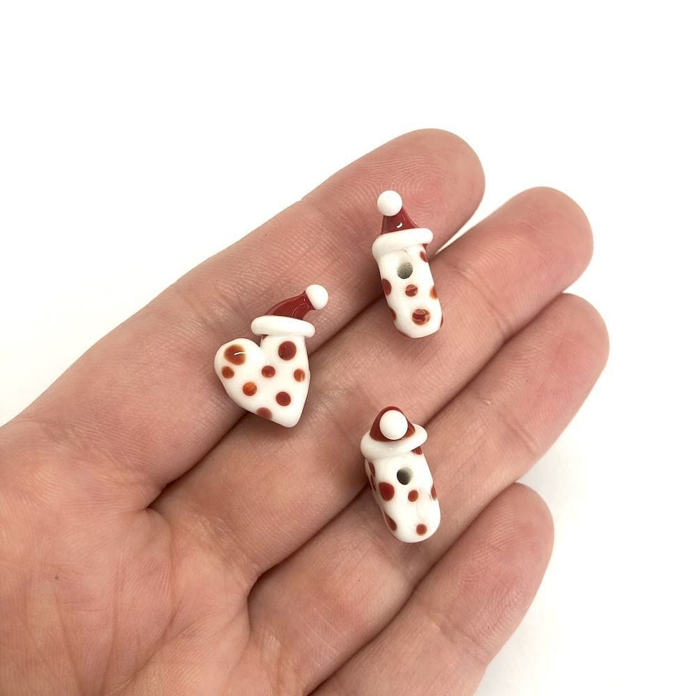 Murano Glass Red Cap Heart