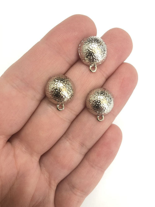 Pirinç Üzeri Rodyum Kaplama Yuvarlak Küpe Apartı - 2