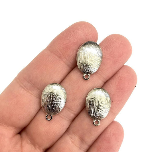 Pirinç Üzeri Rodyum Kaplama Elips Küpe Aparatı - 4