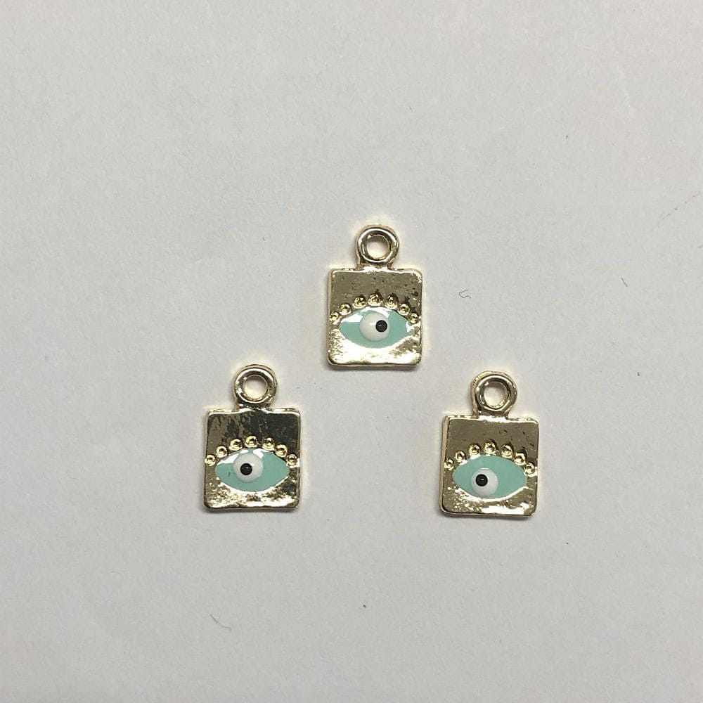 Vergoldeter quadratischer Evil-Eye-Schüttelapparat - Minze