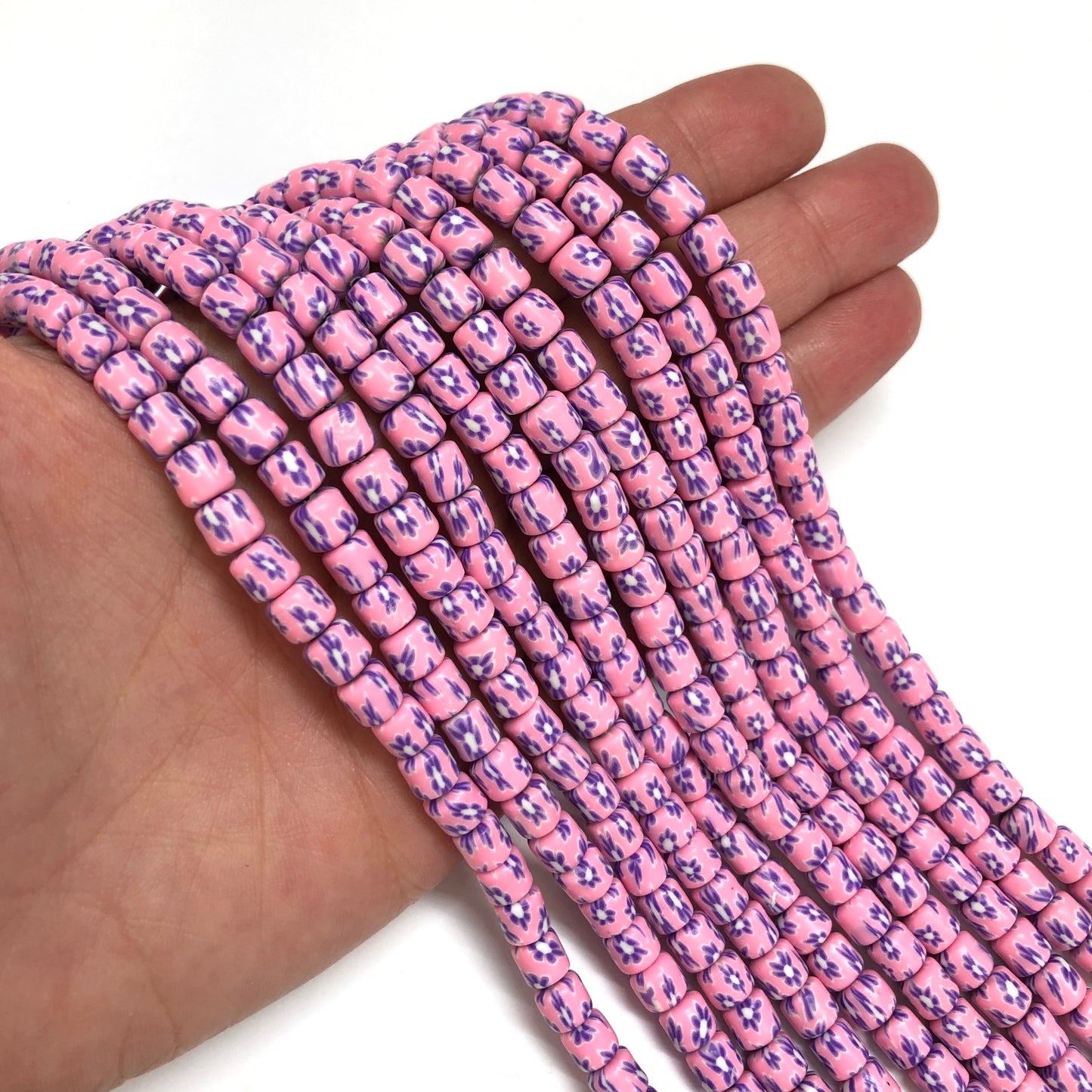 Polymer Clay Patterned Lino Beads - 20