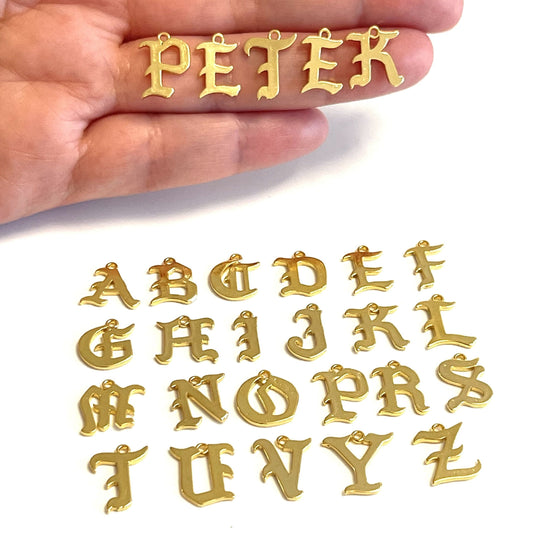 Yeni Altın Kaplama Pirinç Harf
