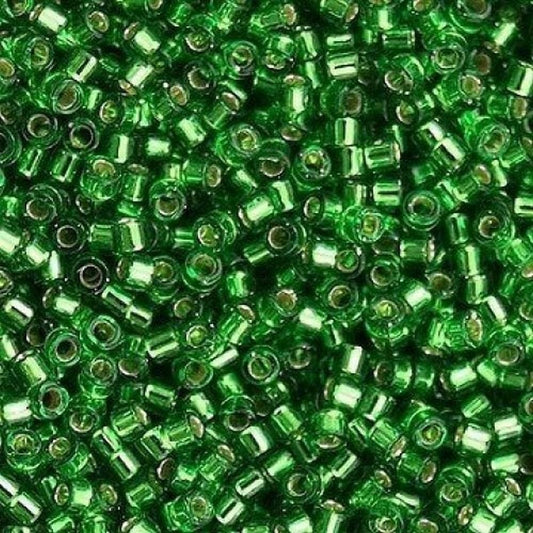 Miyuki Boncuk-Miyuki Delica 11/0 DB0046 Silver Lined Lt Green