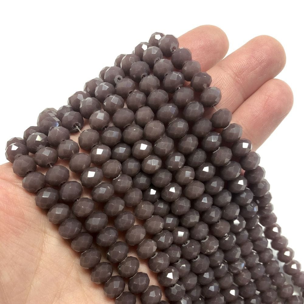 Kristal Boncuk, Çin Kristali-8mm-12 (Mürdüm)