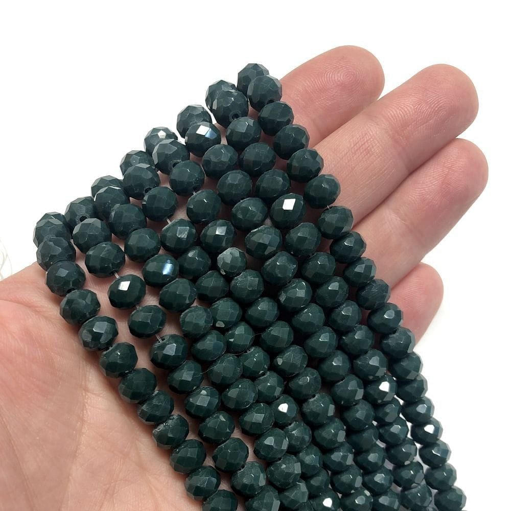 Kristal Boncuk, Çin Kristali-8mm-16 (Zümrüt)