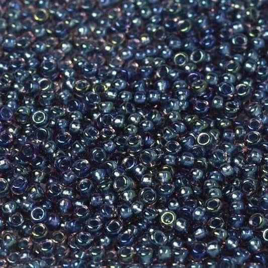 Miyuki Boncuk, MiyukiRoundBeads11/0-3447 Fancy Lined Anchor Grey