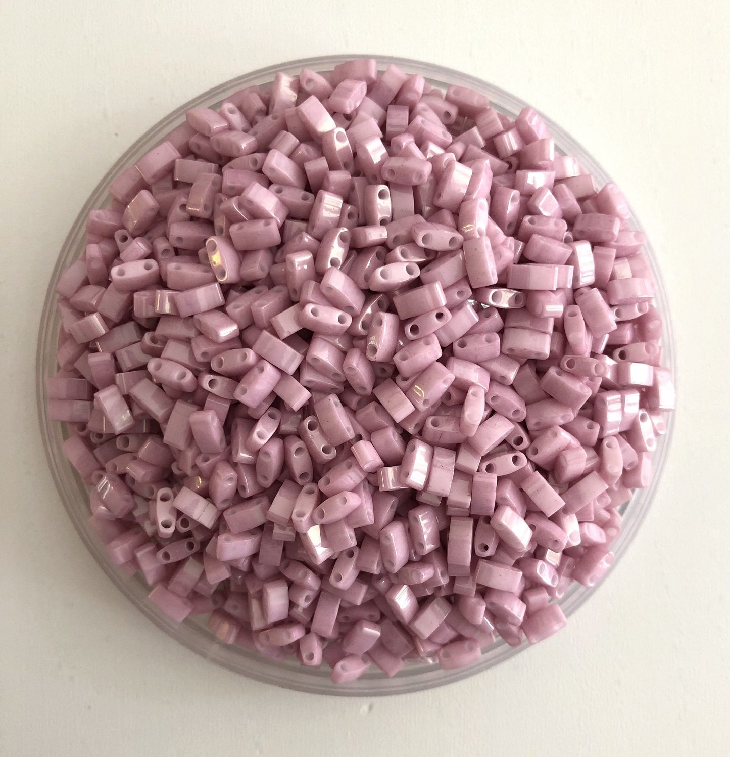 Miyuki Bead, Half Tila-HTL0599 Qpaque Rose Luster
